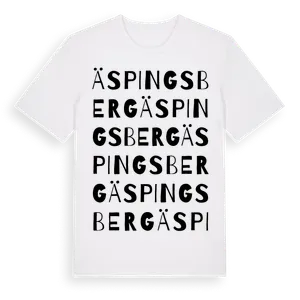Äspingsberg ordlek t-shirt – ekologisk bomull t-shirt från Pinshirt