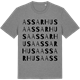 Mid Heather Gray t-shirt med Assarhusa ordlek t-shirt