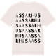 Vintage White t-shirt med Assarhusa ordlek t-shirt