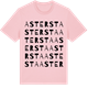 Pink Cotton t-shirt med Astersta ordlek t-shirt