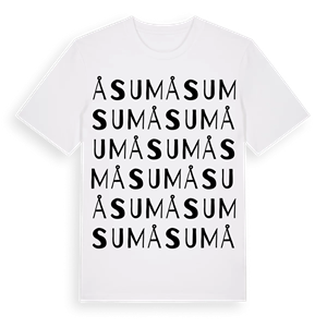 Åsum ordlek t-shirt – ekologisk bomull t-shirt från Pinshirt