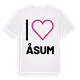 White t-shirt med Jag älskar Åsum t-shirt stort tryck