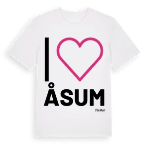 Jag älskar Åsum t-shirt stort tryck – ekologisk bomull t-shirt från Pinshirt
