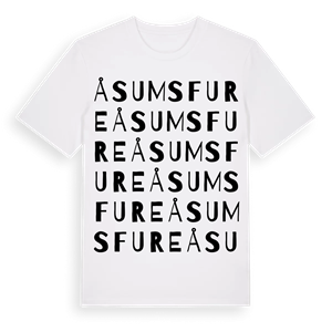 Åsums fure ordlek t-shirt – ekologisk bomull t-shirt från Pinshirt