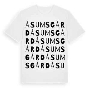 Åsums gård ordlek t-shirt – ekologisk bomull t-shirt från Pinshirt