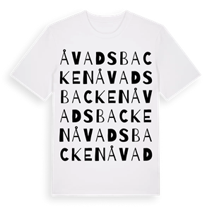 Åvadsbacken ordlek t-shirt – ekologisk bomull t-shirt från Pinshirt