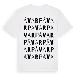 Åvarp ordlek t-shirt – ekologisk bomull t-shirt från Pinshirt