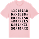 Pink Cotton t-shirt med Axelsgård ordlek t-shirt