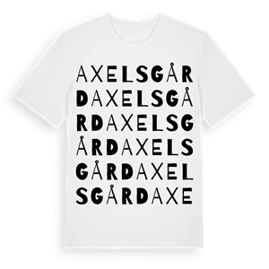 Axelsgård ordlek t-shirt – ekologisk bomull t-shirt från Pinshirt
