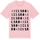Pink Cotton t-shirt med Axelsro ordlek t-shirt