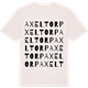 Vintage White t-shirt med Axeltorp ordlek t-shirt