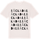 Vintage White t-shirt med Bäckadal ordlek t-shirt