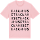 Pink Cotton t-shirt med Backahuset ordlek t-shirt