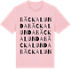 Pink Cotton t-shirt med Bäckalunda ordlek t-shirt