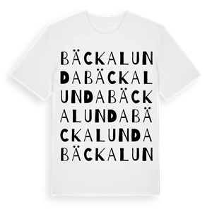 Bäckalunda ordlek t-shirt – ekologisk bomull t-shirt från Pinshirt