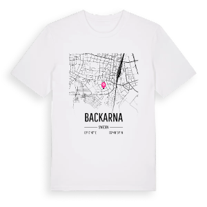 Backarna karta t-shirt – ekologisk bomull t-shirt från Pinshirt