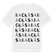 White t-shirt med Backåsa ordlek t-shirt