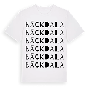 Bäckdala ordlek t-shirt – ekologisk bomull t-shirt från Pinshirt