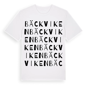Bäckviken ordlek t-shirt – ekologisk bomull t-shirt från Pinshirt