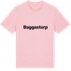 Pink Cotton t-shirt med Baggastorp fetstil t-shirt