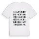 Bakvången ordlek t-shirt