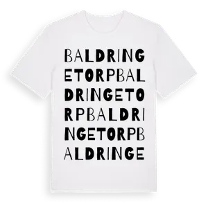 Baldringetorp ordlek t-shirt – ekologisk bomull t-shirt från Pinshirt