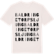 Vintage White t-shirt med Baldringetorps ljung ordlek t-shirt