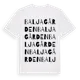 White t-shirt med Baljagården ordlek t-shirt