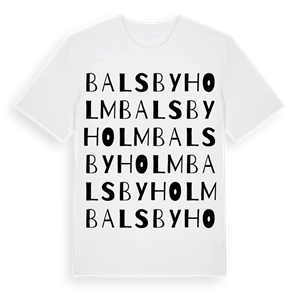 Balsbyholm ordlek t-shirt – ekologisk bomull t-shirt från Pinshirt