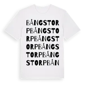 Bångstorp ordlek t-shirt – ekologisk bomull t-shirt från Pinshirt