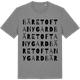 Mid Heather Gray t-shirt med Bäretofta Nygard ordlek t-shirt
