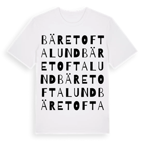 Bäretoftalund ordlek t-shirt – ekologisk bomull t-shirt från Pinshirt