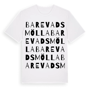 Barevadsmölla ordlek t-shirt – ekologisk bomull t-shirt från Pinshirt