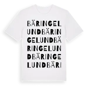 Bäringelund ordlek t-shirt – ekologisk bomull t-shirt från Pinshirt