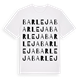 White t-shirt med Barleja ordlek t-shirt