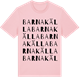 Pink Cotton t-shirt med Barnakälla ordlek t-shirt