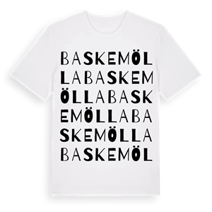 Baskemölla ordlek t-shirt – ekologisk bomull t-shirt från Pinshirt