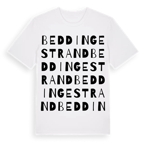 Beddingestrand ordlek t-shirt – ekologisk bomull t-shirt från Pinshirt