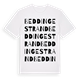 Beddingestrand ordlek t-shirt