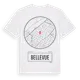 White t-shirt med Bellevue t-shirt