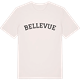 Vintage White t-shirt med Bellevue böjd t-shirt