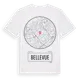 White t-shirt med Bellevue t-shirt