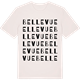 Vintage White t-shirt med Bellevue ordlek t-shirt