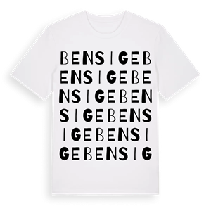 Bensige ordlek t-shirt – ekologisk bomull t-shirt från Pinshirt
