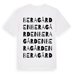 Beragården ordlek t-shirt – ekologisk bomull t-shirt från Pinshirt