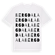 White t-shirt med Bergdala ordlek t-shirt