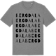 Mid Heather Gray t-shirt med Bergdala ordlek t-shirt