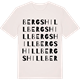 Vintage White t-shirt med Bergshill ordlek t-shirt