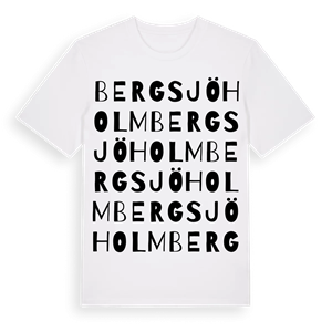 Bergsjöholm ordlek t-shirt – ekologisk bomull t-shirt från Pinshirt