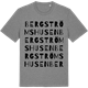 Mid Heather Gray t-shirt med Bergströmshusen ordlek t-shirt